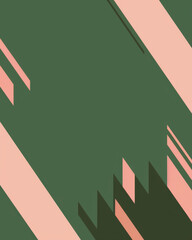 Canvas Print - Abstract background with diagonal stripes in pastel pink and green, creating a modern, geometric design.