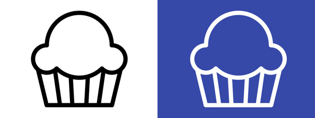 Sweet Cupcake Icon for Bakery Items, Dessert Menus, and Celebration Treats