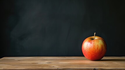 Wall Mural - apple on blackboard