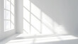© Prasanth - realistic and minimalist blurred natural light windows shadow overlay on wall paper texture abstract background minimal abstract light white background for product presentation