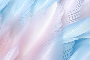 Wall Mural - Pastel feather background abstract texture soft bird light feathers fluffy design