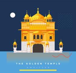 The Golden Temple - Amritsar - Stock Illustration