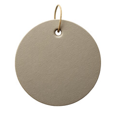 Wall Mural - blank round kraft paper tag with string, cut out isolated png transparent