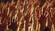 © Vasyl - A Crowd of Raised Hands During a Concert Performance. Generative AI