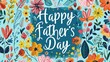 © piai - Hand drawn by child banner with Happy Father's Day