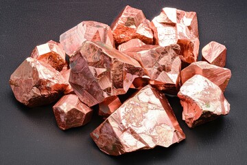 Copper Gold Ingots: Mineral Ores and Raw Stones with a Metallic Sheen