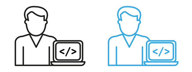 Developer Icon for Programming, Software Development, and Tech Industry