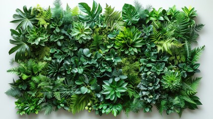 Exquisite Collection of Green Garden Walls Made from Tropical Plants, Precisely Cut Out