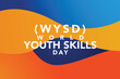 © yassine - World Youth Skills Day vector. Graduation hat silhouette icon vector. Education and knowledge icon set vector. Research and engineering symbols. July 15. Important day
