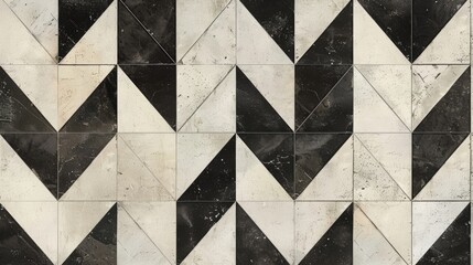 Wall Mural - herringbone checkerboard a classic herringbone pattern in shades of black and white with alternating