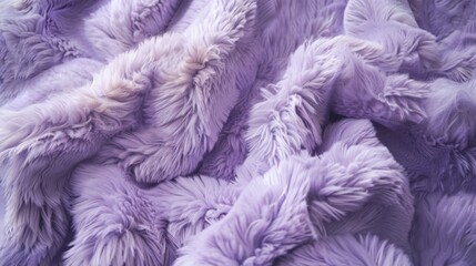 Muted lavender faux fur with a subtle ombre effect adding a whimsical touch to the plushness of the material