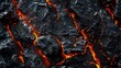 © Justlight - A closeup of a rock face slowly being consumed by creeping lava creating a stark contrast between the cool rough surface and the searing hot molten flow
