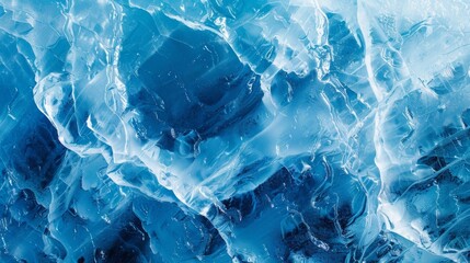Wall Mural - icy veins the ice seems to have s of vibrant blue running through it creating a mesmerizing and almo