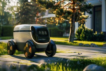 Delivery robot delivering packages, intelligent automaton vehicle for the delivery food and products