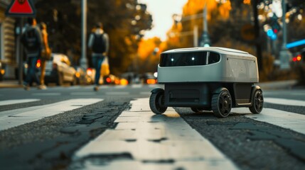 Delivery robot delivering packages, intelligent automaton vehicle for the delivery food and products