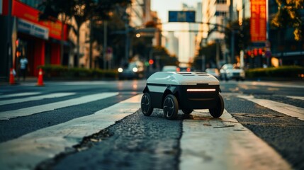 Delivery robot delivering packages, intelligent automaton vehicle for the delivery food and products