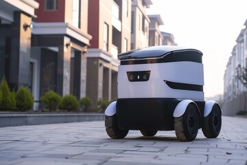 Delivery robot delivering packages, intelligent automaton vehicle for the delivery food and products