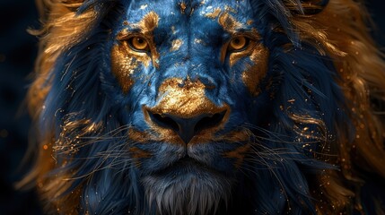 Sticker - portrait of a lion