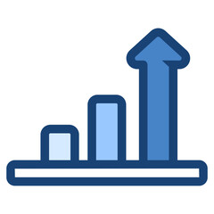 Canvas Print - statistical growth bar chart icon