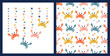© AllNikArt - Cute Crabs Seamless Summer Pattern and Poster. Sea Animal Background for Kids. Childish Print. Hand drawn. Vector illustration.