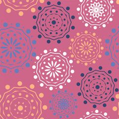 Wall Mural - Vector. Perforated geometric patterns Papel Picado pattern. Hispanic Heritage Month. Polygonal seamless pattern for poster, cover, social network; for textiles, wallpaper, packaging, wrapping paper.