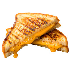 Wall Mural - grilled cheese sandwich isolated on transparent background. generative ai