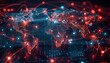 © ngstock - A cyber attack map showing realtime global threats and attacks