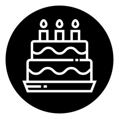 Wall Mural - Birthday Cake Icon