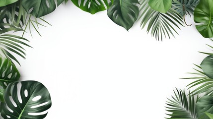 Green palm leave background