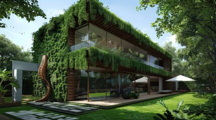 Wall Mural - Loft Smart future home design Green home sustainable concept
