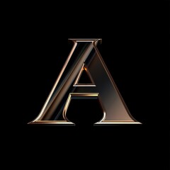 A initials stunning, elegant, high class logo, black Background