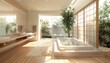 © Nattapat - Zeninspired Japanese bathroom design ceramic wood floor