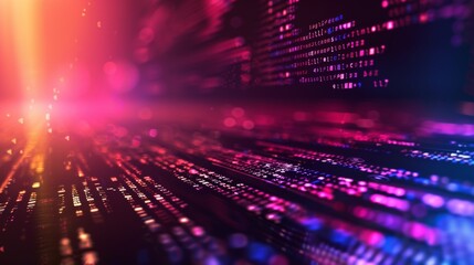 Technology Background with Programming Code 