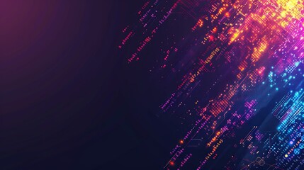Technology Background with Programming Code 