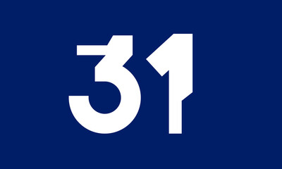 Number Tech Blue Modern Logo