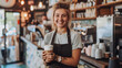 © PatternHousePk - Carefree Female Barista Holding a Customer's Order
