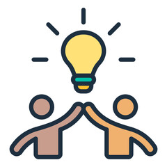 Sticker - Collaborative Innovation Icon