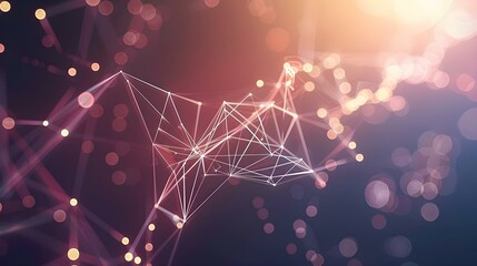 Abstract plexus with geometrical shapes