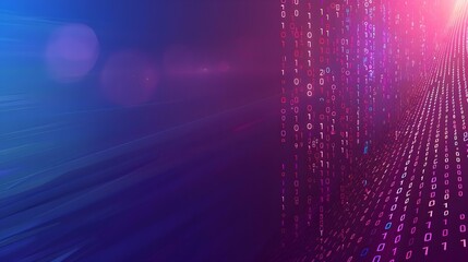 Technology background with binary computer code