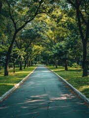 Canvas Print - Park Path with Trees