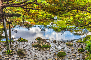 Wall Mural - Colorful Green East Lake Pond Heian Shinto Shrine Kyoto Japan