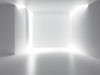3d white light background