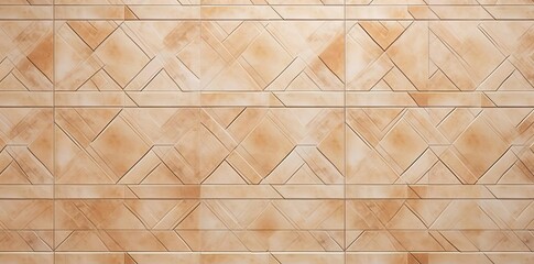 Wall Mural - tile floor texture in a tiled room with a brown wall