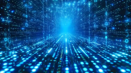 Digital binary code matrix background
