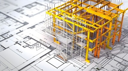  a construction project complying with building codes and regulations, with inspectors reviewing plans and conducting site visits to ensure adherence to safety, accessibility, and structural standards