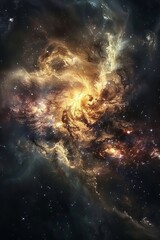 Wall Mural - Galactic Universe Background for Space Exploration Generative AI
