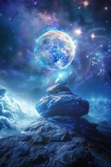 Wall Mural - Galactic Universe Background for Space Exploration Generative AI