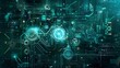 © daniel - Abstract technological background with various technology elements