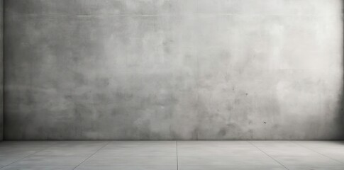 Wall Mural - polished concrete textured room with a gray wall and square white tile on the floor