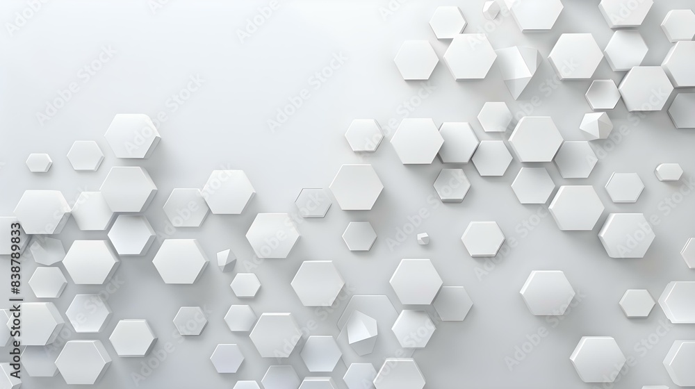 Vector banner design with hexagon pattern on white background Stock ...